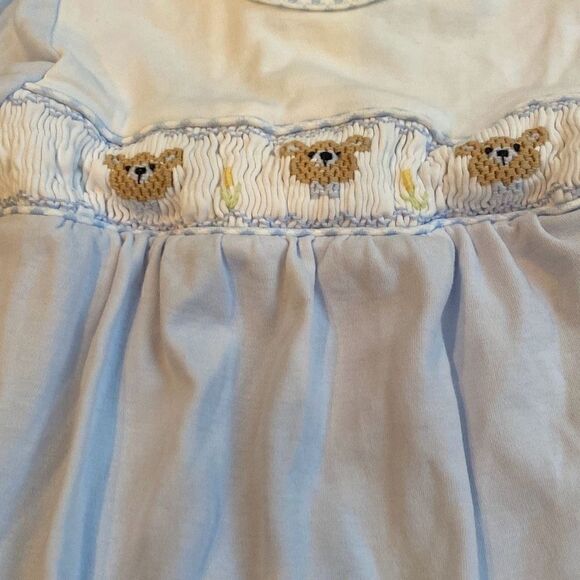 Hug Me First 9-12m smocked bear footie - Picture 2 of 4